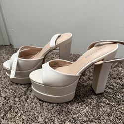 Beige Platform Heels