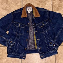 Vintage Lee Storm Rider Denim Jacket 42L - USA Made - Blanket Lined