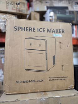 EUHOMY 22 lb Whiskey Ball Ice Maker 12.6 in Portable Countertop Black Auto Clean