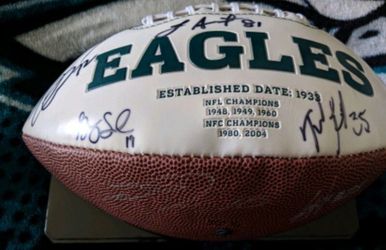 Philadelphia Eagles Signed Football by Multiple Players