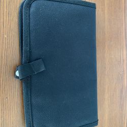 Cosmetic Makeup Bag and Brush Holder Organizer, Black