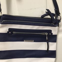 Dana Buchanan Navy/White Striped Crossbody