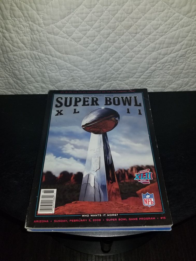 Superbowl 2007 Patriots vs Giants program