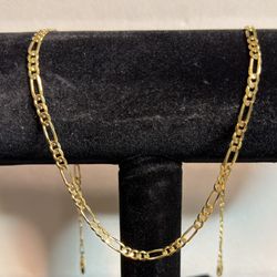 14K Solid Gold Figaro Chain – 20” | 11.4 g