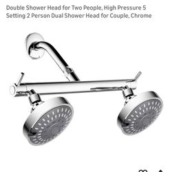 Double Shower Head 5 settings pressure new in box ($25)