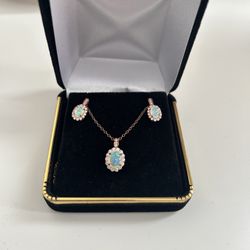 Opal Necklace/ Earring Set