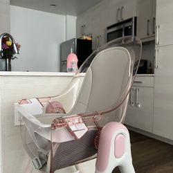 Pink Acrylic High Chair