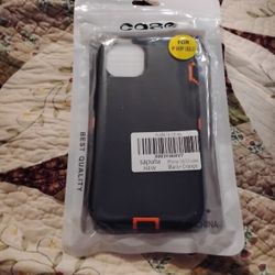 iPhone 14 Or 13 Case Black & Orange