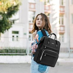 Tepoinn Laptop Backpack Women 15.6 Inch Business Travel Anti-Theft Computer USB