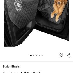 New Ruff Liners Large Dog Seat Cover, Black  Back Seat Protector for Full-Size Trucks – Waterproof, Machine-Washable, Touch Faste