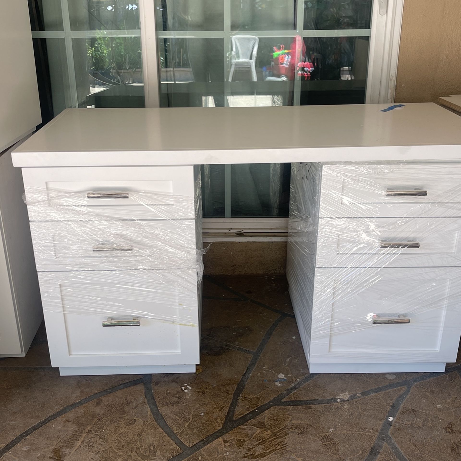 Office Desk and Cabinets
