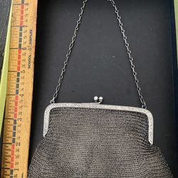 Sterling Silver Vintage Mesh Bag