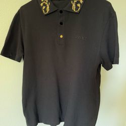 VERSACE Men Polo Black Shirt