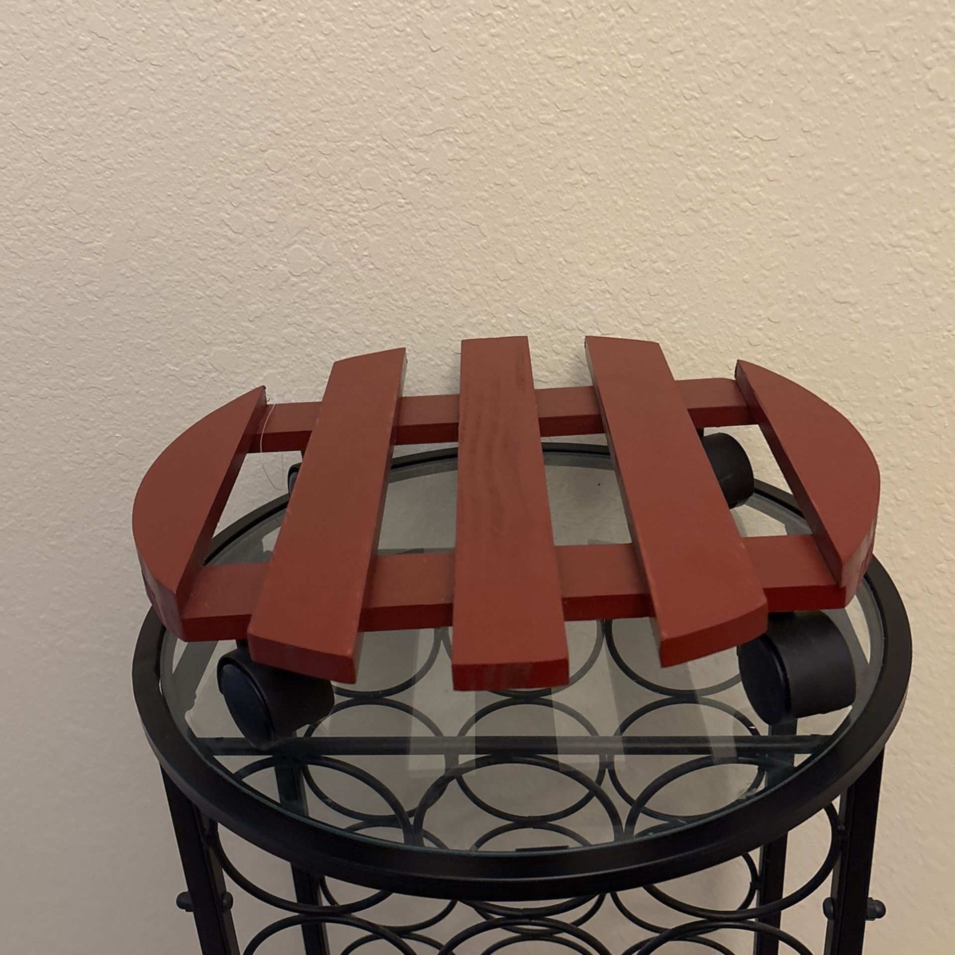 Wood Plant Stand On Wheels