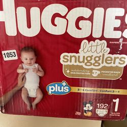 Brand New Hugggies Unopened Boxes New Born And Size 1