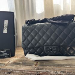 Chanel Jumbo “So Black” Lambskin Flap Bag
