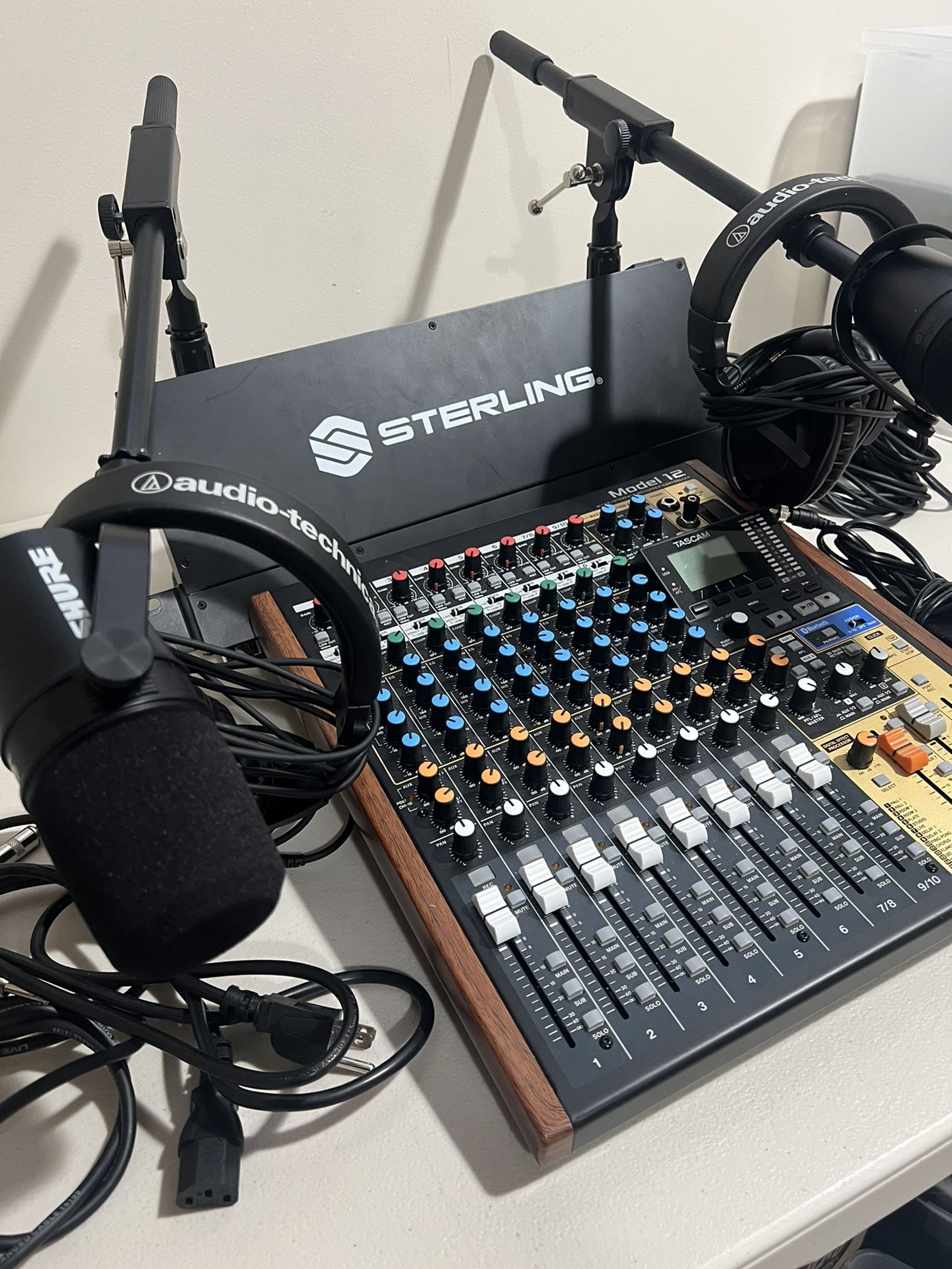 Tascam Model 12 Podcast Set Up