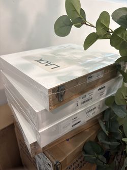 4 IKEA LACK wall shelves - white, new in plastic