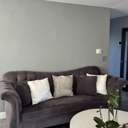 Velvet Tufted Sofa 