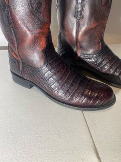 Caiman belly cowboy boots