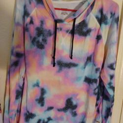 Ladies Large Pink Pullover Hoody Shirt 