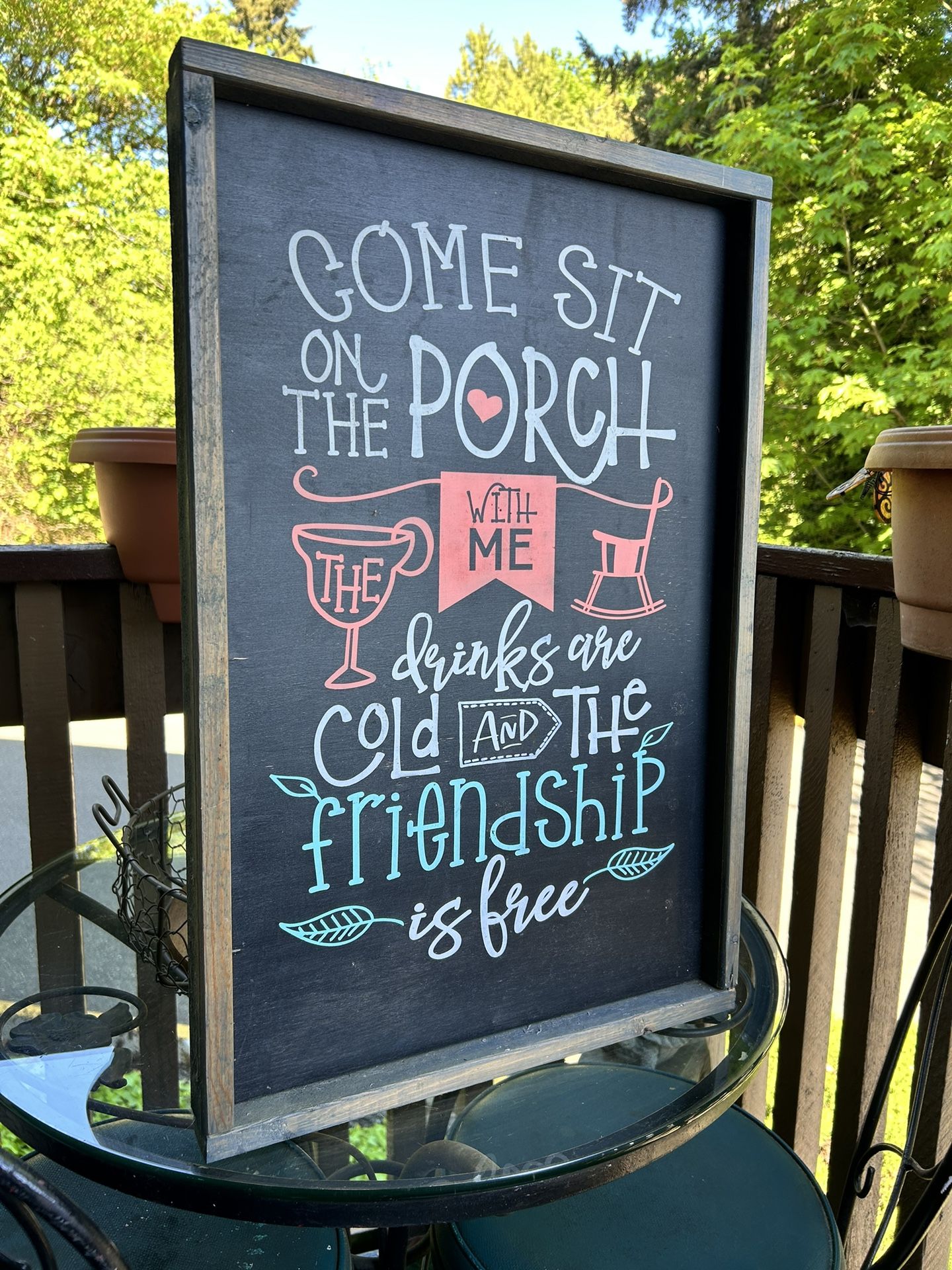 Solid Porch Sign