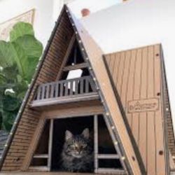 Pet House Cardboard A-Frame Cabin