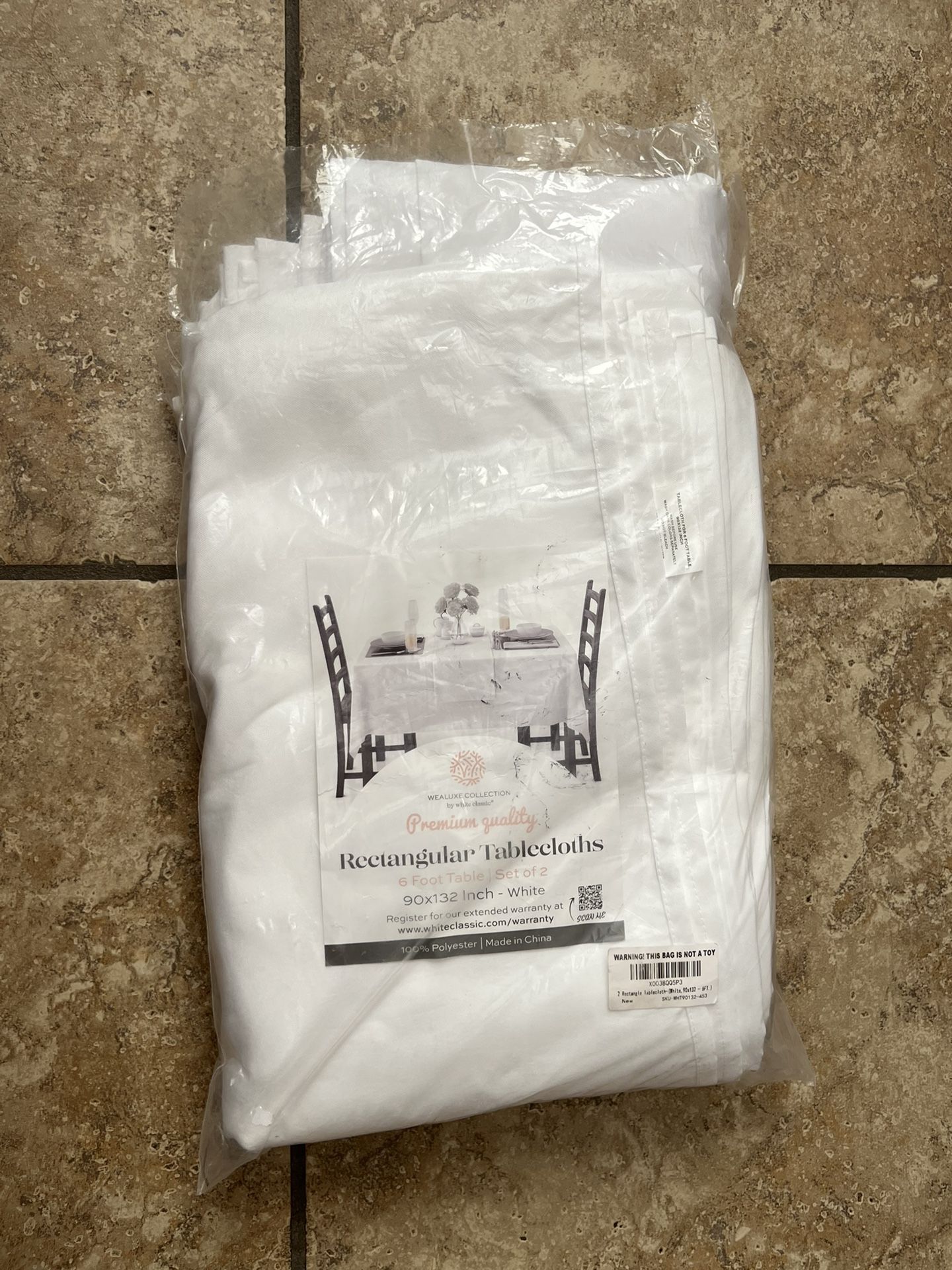 White Rectangular Table Covers