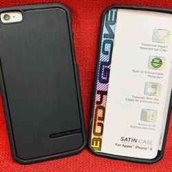 2-NEW-Body Glove Satin Ultra Thin Silicone Gel Rubber Case-iPhone 6/6S - Black