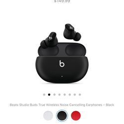 B Beats Studio Buds True Wireless Noise Cancelling Earphones - Black