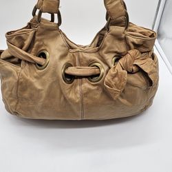 Kooba   Mini Purse Bucket BAG Pebble LEATHER  Handbag GOLD Bronze Metallic