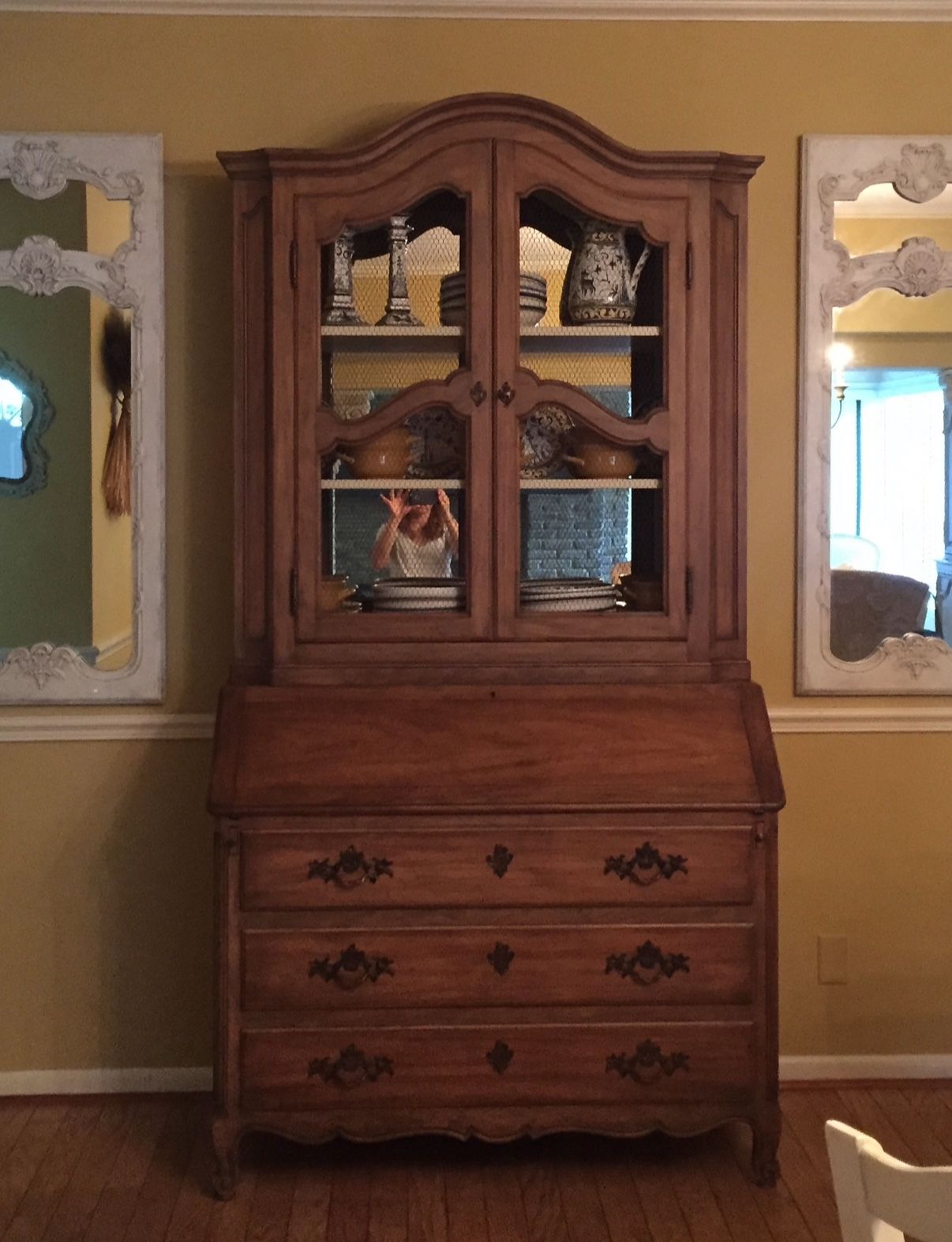 Hutch With Secretary Desk By Baker Furniture