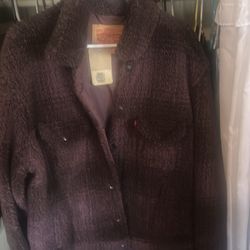 Levis jacket fur material medium