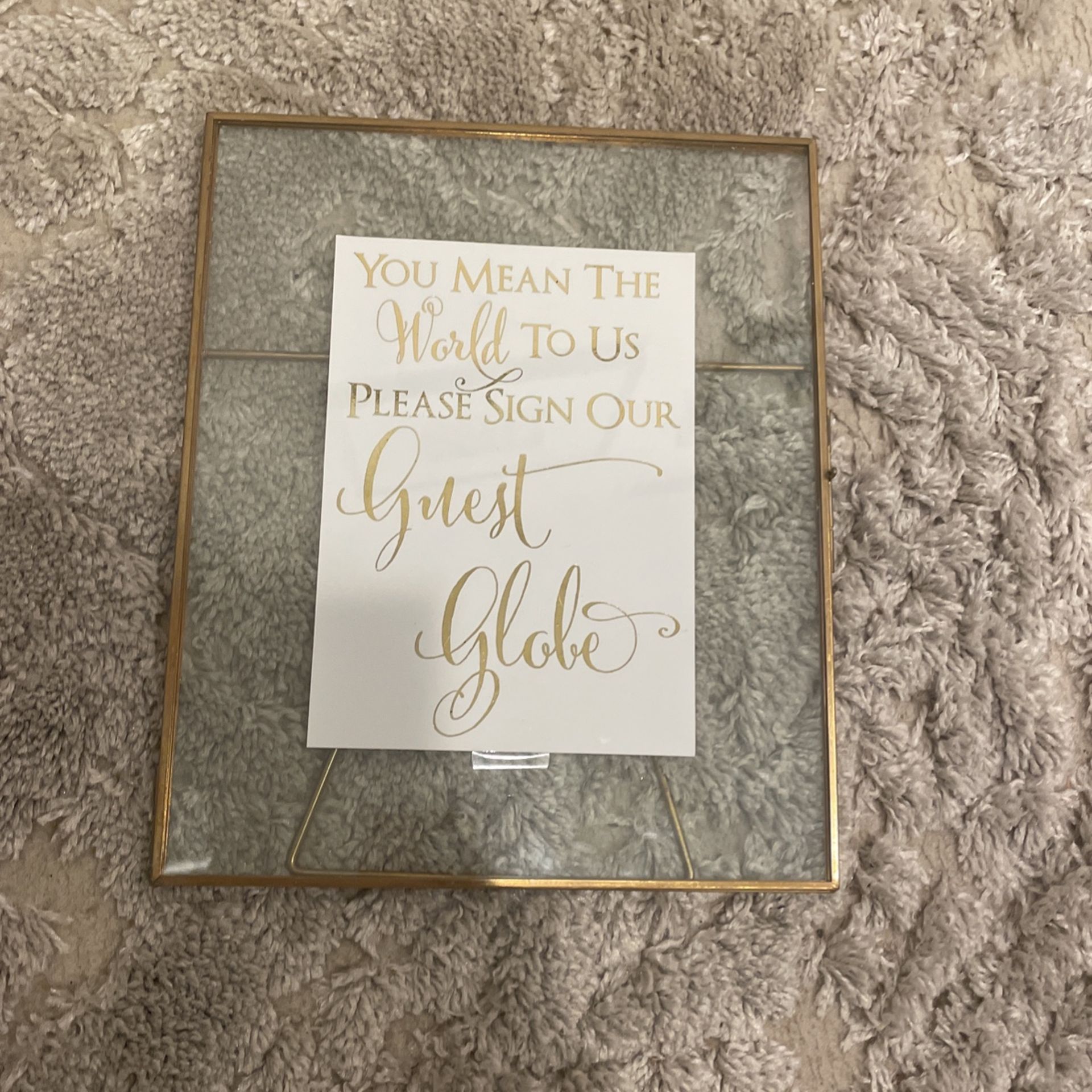 Wedding Guest Globe Sign