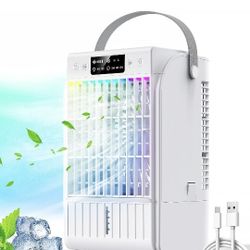 Portable Air Conditioners,1500 ML Portablel Air Cooler, 4 Wind Speeds& 2 Spray Modes Evaporative Air Cooler,Personal Cooling Fan with 2-6H Timer