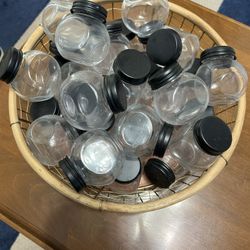 Round Glass Storage Bottles 