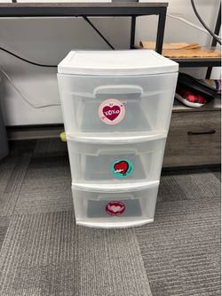 Sterilite White 3-Drawer Cart