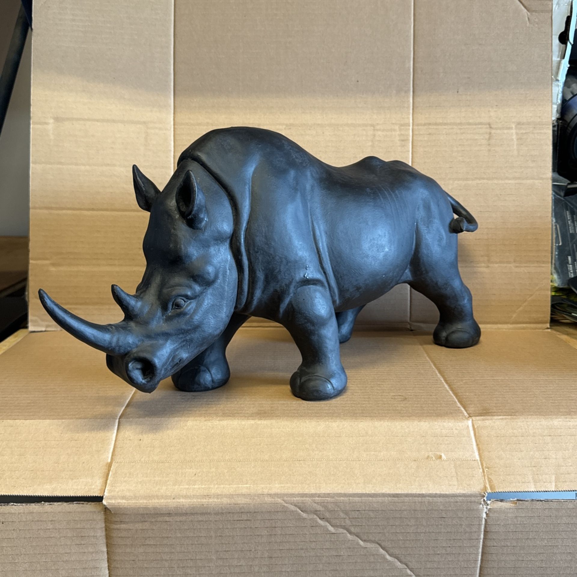 Z Gallerie - Black Rhinoceros Home Decor Piece - New for Sale in