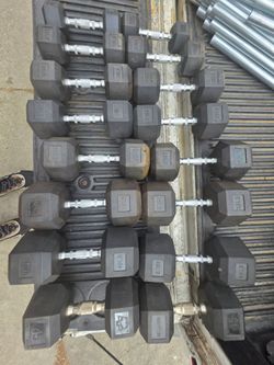 10-45 pound dumbbells