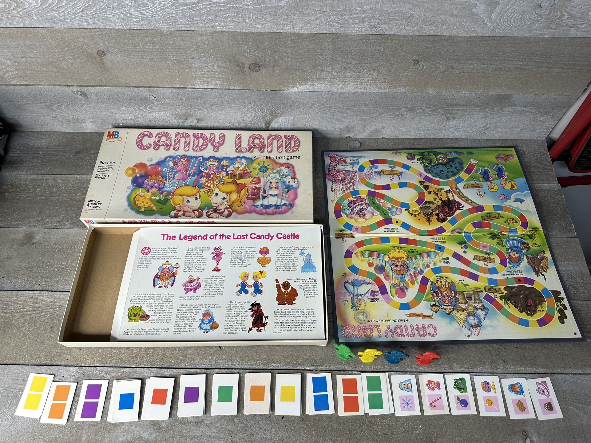Vintage 1984 Candy Land Board Game Milton Bradley 99% Complete Missing 2 Cards