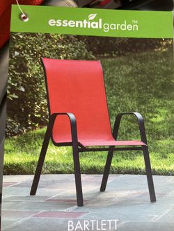 Stack Chair (Light Blue, Red & Stripe)