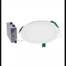 HALO HLB 8 in. Adjustable CCT Canless IC Rated Dimmable Indoor, Outdoor Integrated LED Recessed Light Kit