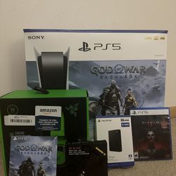 Ps5 Bundle With Games, Headphones, External Game Drive, Internal Hard Drive