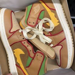 Nike sneakers AIR JORDAN 1 MID SE CHEESEBURGER MEN US 8