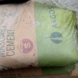 Six 80lb Bags Type S Cement 