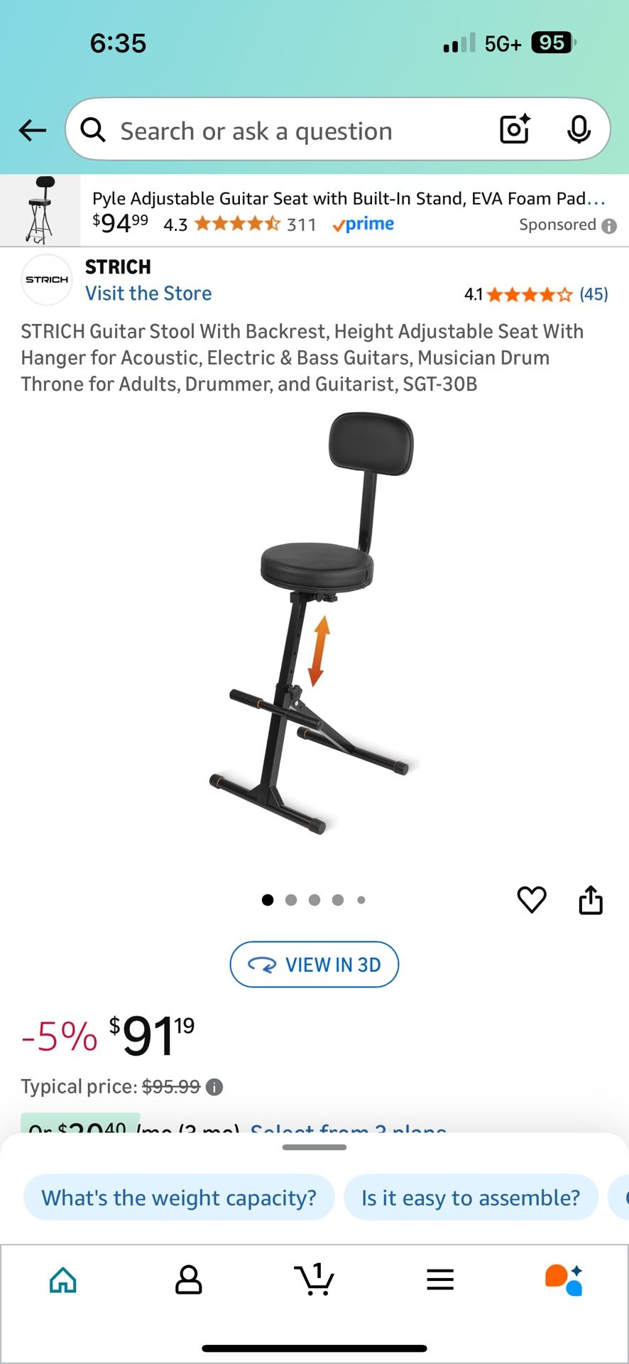 Guitar chair