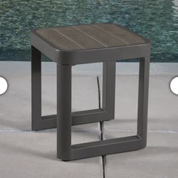 Outdoor Faux Wood Side Tables 18” each