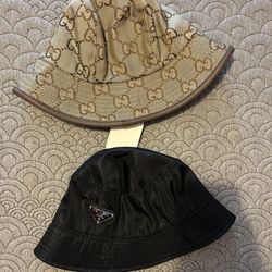2 Desinger Bucket Hats 