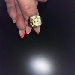 10K Gold Nugget Ring 
