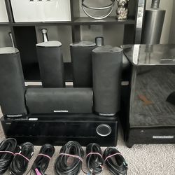 Premium Harman Kardon HKTS 9/16 5.1 Speaker System + AVR 1510 Receiver – $400 (Used, Works Great!)
